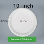 Eco-Friendly Disposable Round Paper Plates - Sugarcane Pulp