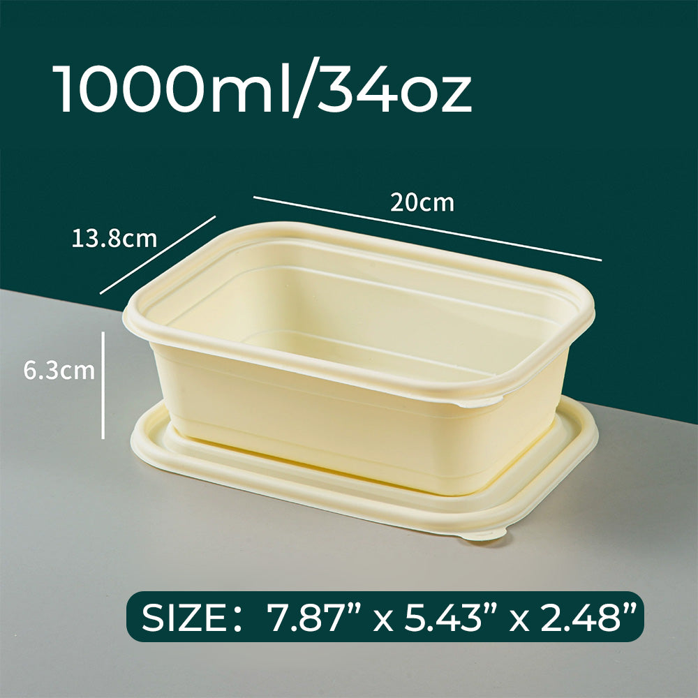 Disposable eco-friendly corn starch food container 400 pieces