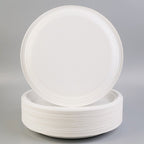 Eco-Friendly Disposable Round Paper Plates - Sugarcane Pulp