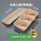 Biodegradable Compartment Food Containers - Eco-Friendly Disposable Lunch Boxes