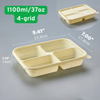 Multi-Compartment Corn Starch Disposable Takeout Containers | 300pcs