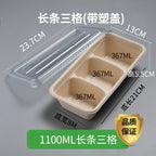 Biodegradable Compartment Food Containers - Eco-Friendly Disposable Lunch Boxes