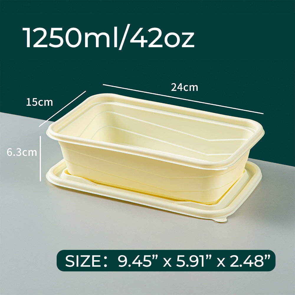 Disposable eco-friendly corn starch food container 400 pieces