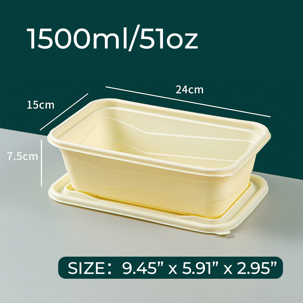 Disposable eco-friendly corn starch food container 400 pieces