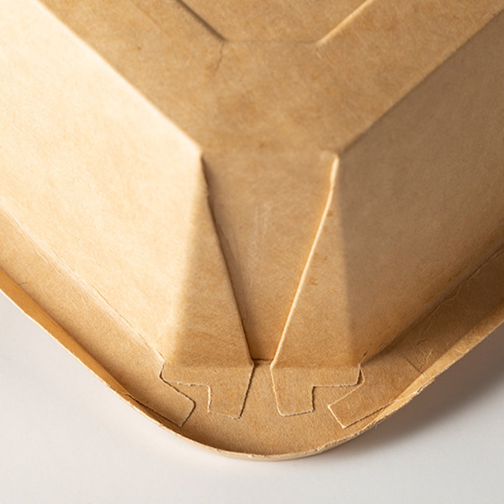 Kraft Paper Square Octagonal Disposable Bowls with Lids - Eco-Friendly Food Containers