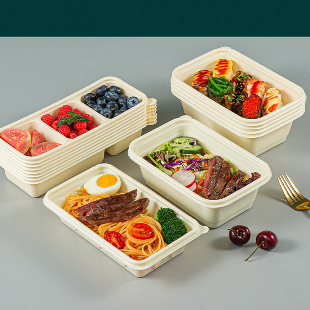 Disposable eco-friendly corn starch food container 400 pieces