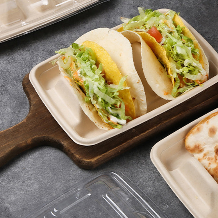 Biodegradable Disposable Taco Holders - Pulp Party Packaging Boxes丨300 pcs