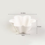 Biodegradable Sugarcane Pulp Food Bowls - Petal & Plum Blossom Design 6oz | 1000pcs