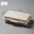 Biodegradable Pulp Hot Dog Box - Eco-Friendly Rectangular Food Container | 500 pcs