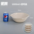 Biodegradable Disposable Hexagonal Paper Food Bowls - 25oz | 34oz | 44oz | 54oz - 600 pcs