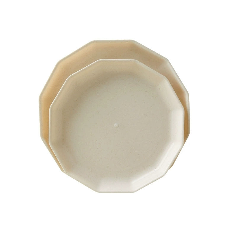 Eco-Friendly Rice Husk Lotus & Square Plates Biodegradable Dinnerware