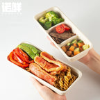 Biodegradable Compartment Food Containers - Eco-Friendly Disposable Lunch Boxes