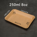 Disposable Kraft Paper BBQ Plates & Rectangular Trays - Various specifications