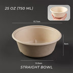 Disposable Paper Pulp Bowls - Biodegradable Round Dining Bowls 1000pcs Bulk Pack