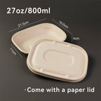 Disposable paper pulp fruit salad box | Eco-friendly and biodegradable丨600 pcs