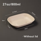 Disposable paper pulp fruit salad box | Eco-friendly and biodegradable丨600 pcs