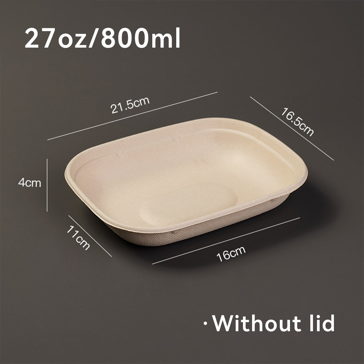 Disposable paper pulp fruit salad box | Eco-friendly and biodegradable丨600 pcs