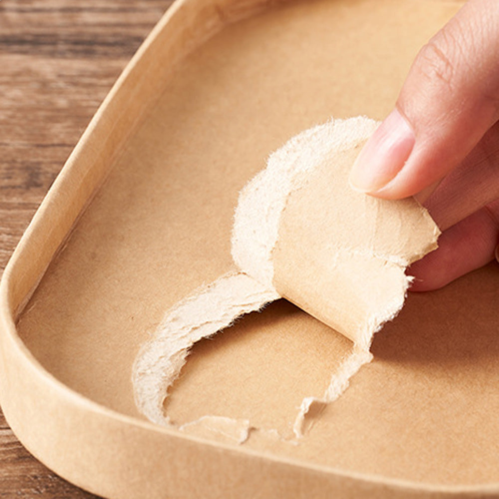 Disposable Kraft Paper Square Bowls - Takeout Containers for Light Meals & Picnics 400 pieces