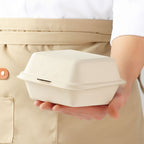 Disposable Paper Pulp Burger & Cake Boxes - 4 & 6 Inch Biodegradable Takeout Containers 丨 900 pcs