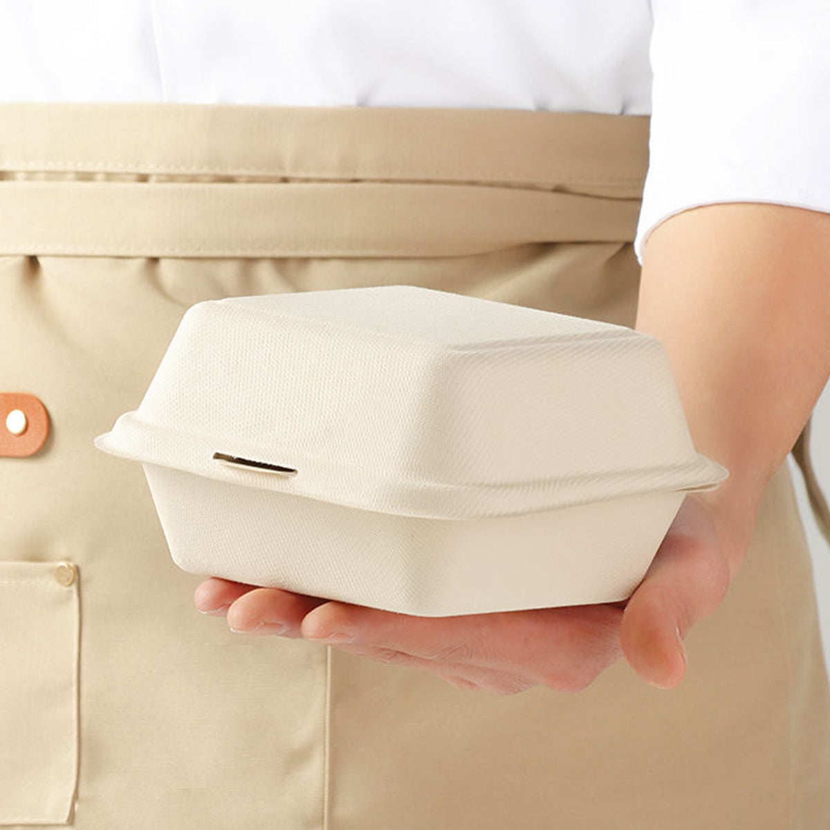 Disposable Paper Pulp Burger & Cake Boxes - 4 & 6 Inch Biodegradable Takeout Containers 丨 900 pcs