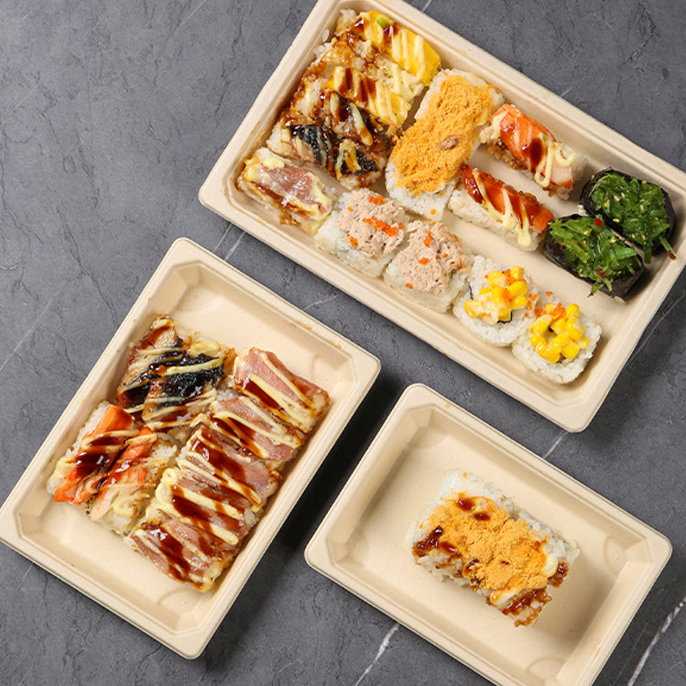 Biodegradable Disposable Sushi Takeout Boxes
