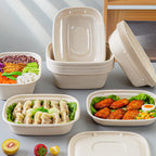 Disposable paper pulp fruit salad box | Eco-friendly and biodegradable丨600 pcs