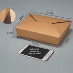 Disposable Kraft Paper Biodegradable Takeout Food Containers