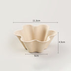 Biodegradable Sugarcane Pulp Food Bowls - Petal & Plum Blossom Design 6oz | 1000pcs