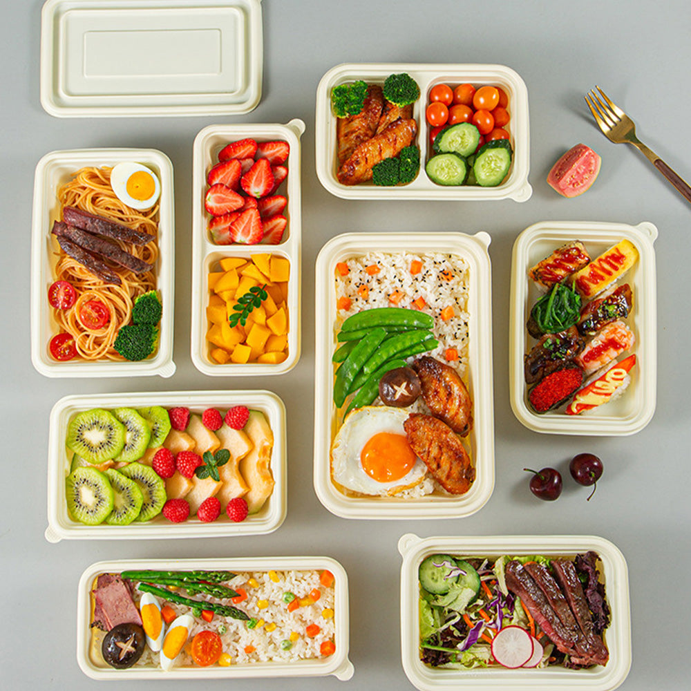 Disposable eco-friendly corn starch food container 400 pieces