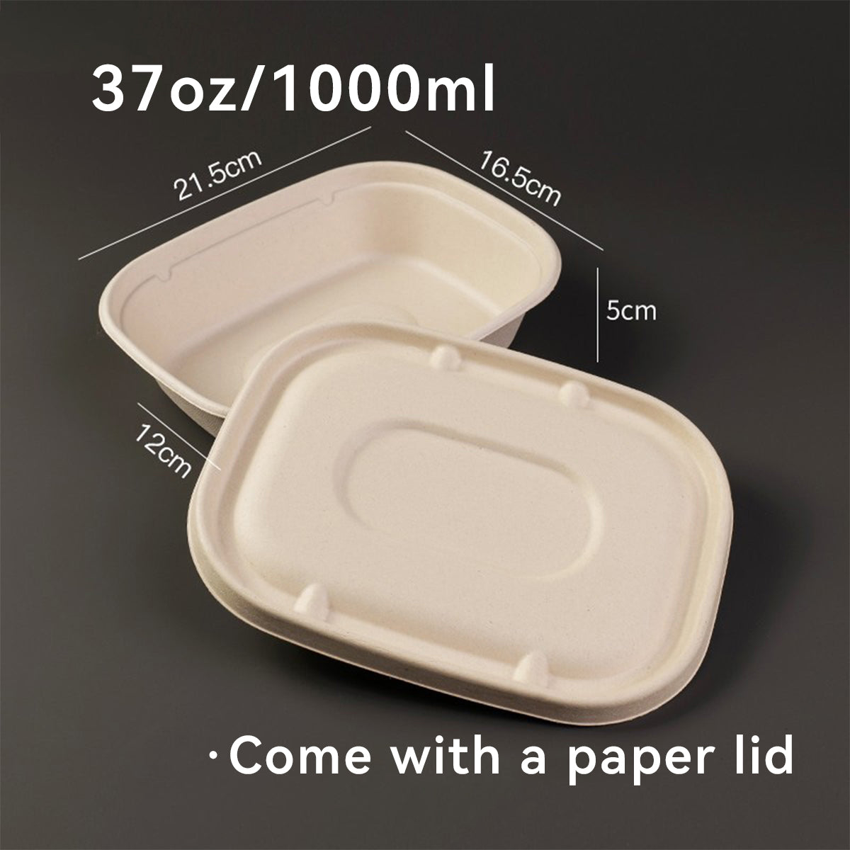 Disposable paper pulp fruit salad box | Eco-friendly and biodegradable丨600 pcs