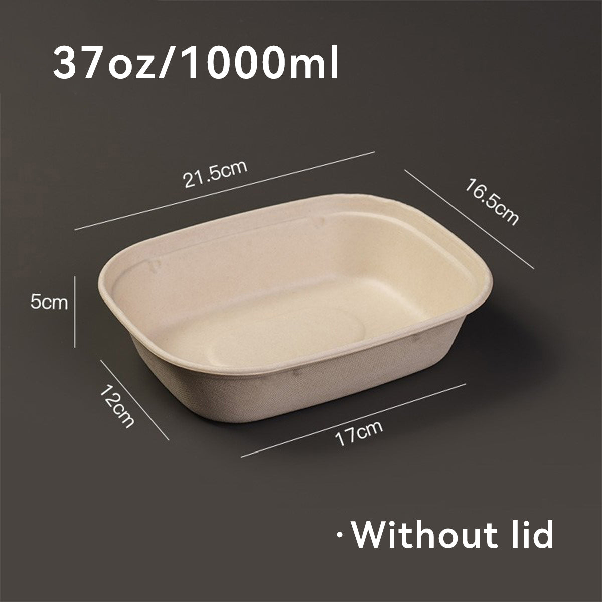 Disposable paper pulp fruit salad box | Eco-friendly and biodegradable丨600 pcs