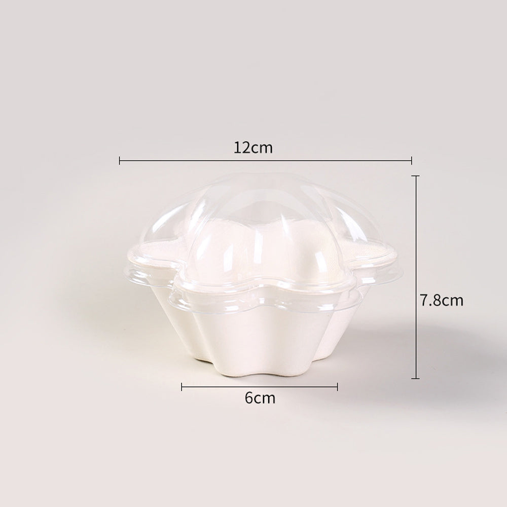 Biodegradable Sugarcane Pulp Food Bowls - Petal & Plum Blossom Design 6oz | 1000pcs