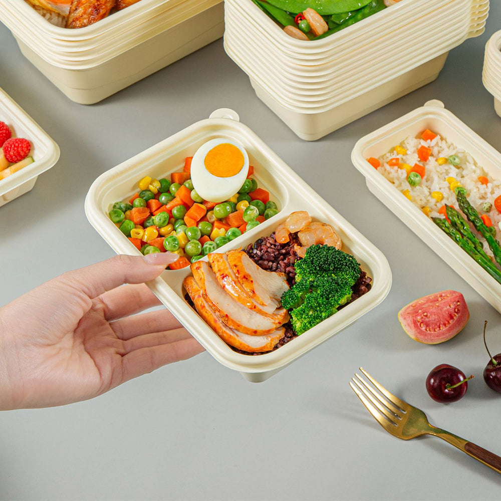 Disposable eco-friendly corn starch food container 400 pieces