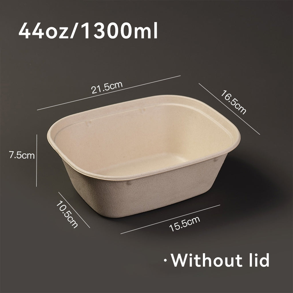 Disposable paper pulp fruit salad box | Eco-friendly and biodegradable丨600 pcs