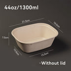 Disposable paper pulp fruit salad box | Eco-friendly and biodegradable丨600 pcs
