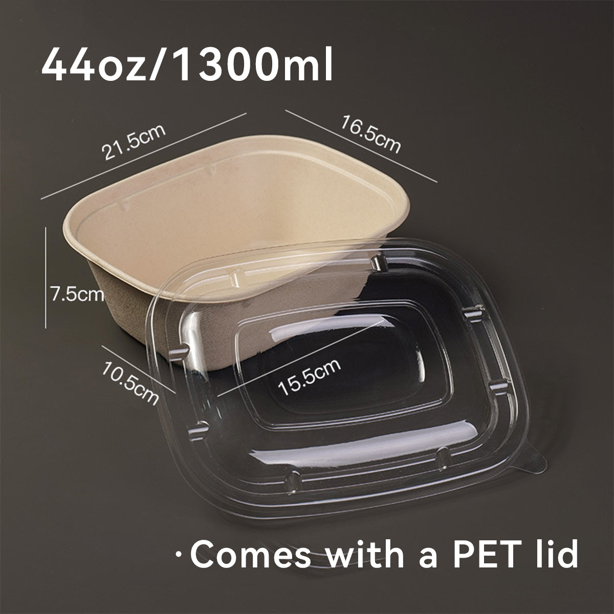 Disposable paper pulp fruit salad box | Eco-friendly and biodegradable丨600 pcs