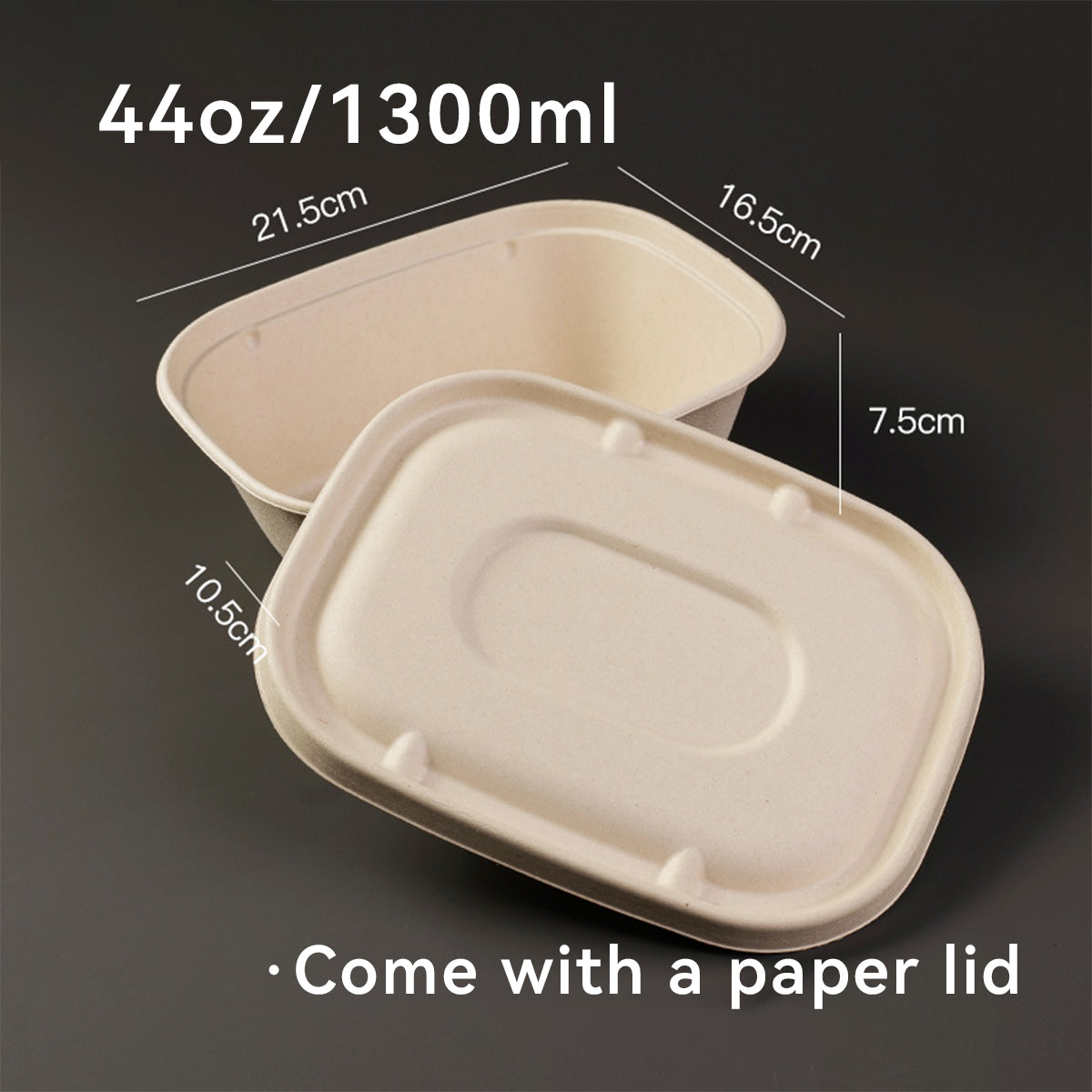 Disposable paper pulp fruit salad box | Eco-friendly and biodegradable丨600 pcs