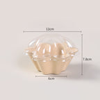 Biodegradable Sugarcane Pulp Food Bowls - Petal & Plum Blossom Design 6oz | 1000pcs