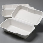 Biodegradable Pulp Hot Dog Box - Eco-Friendly Rectangular Food Container | 500 pcs
