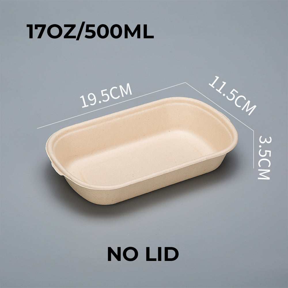 Disposable Paper Pulp Takeout Containers - Multi-Size Options 500ml-1000ml 丨 800 pcs