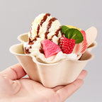 Biodegradable Sugarcane Pulp Food Bowls - Petal & Plum Blossom Design 6oz | 1000pcs