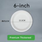 Eco-Friendly Disposable Round Paper Plates - Sugarcane Pulp