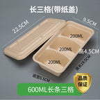 Biodegradable Compartment Food Containers - Eco-Friendly Disposable Lunch Boxes