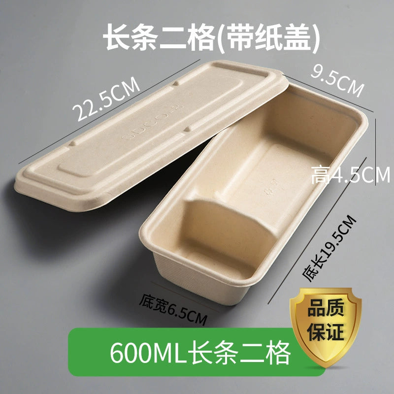 Biodegradable Compartment Food Containers - Eco-Friendly Disposable Lunch Boxes