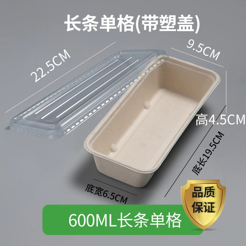 Biodegradable Compartment Food Containers - Eco-Friendly Disposable Lunch Boxes