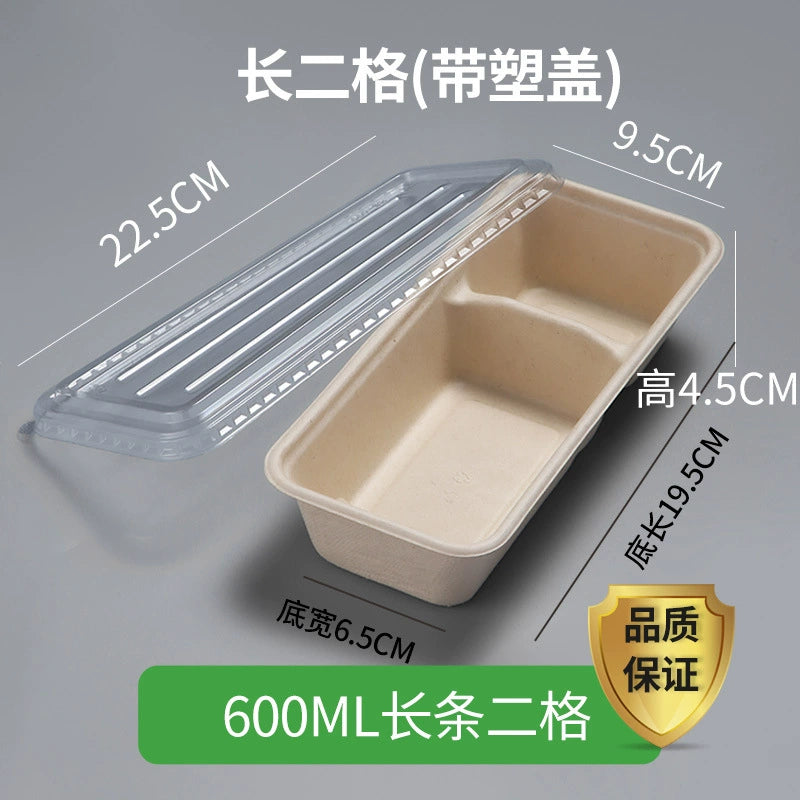 Biodegradable Compartment Food Containers - Eco-Friendly Disposable Lunch Boxes