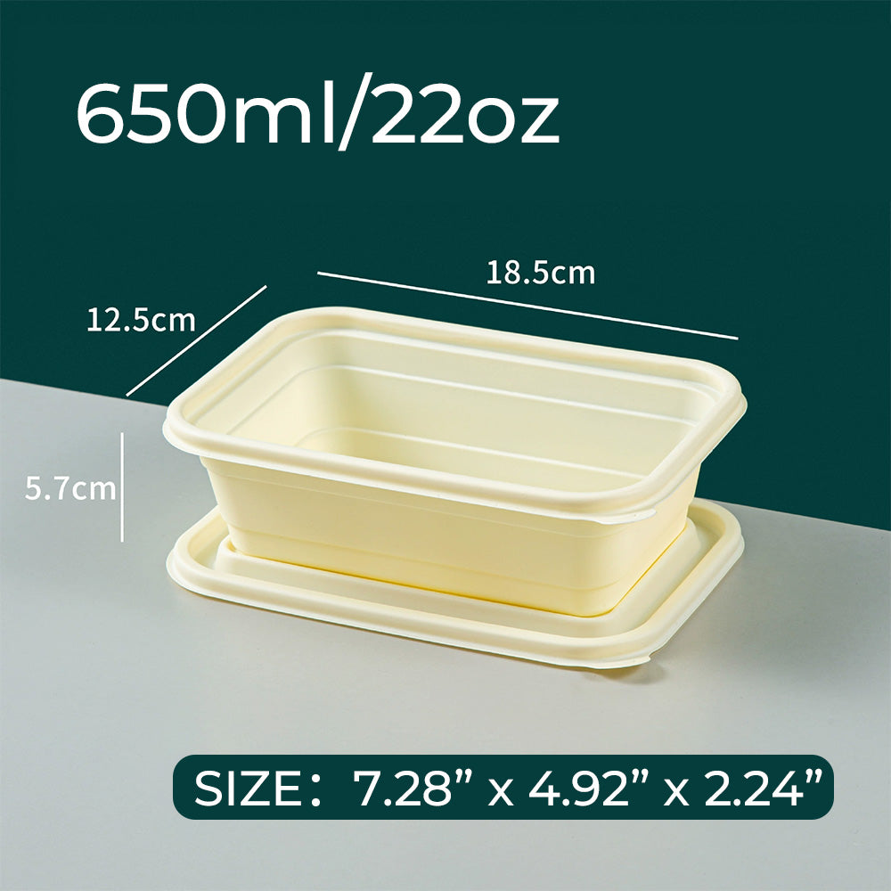 Disposable eco-friendly corn starch food container 400 pieces