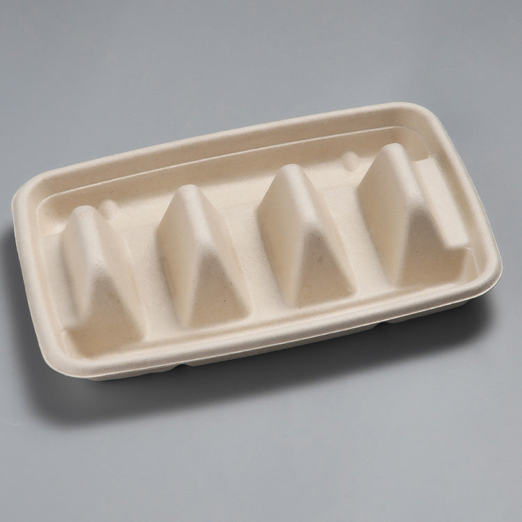 Biodegradable Disposable Taco Holders - Pulp Party Packaging Boxes丨300 pcs