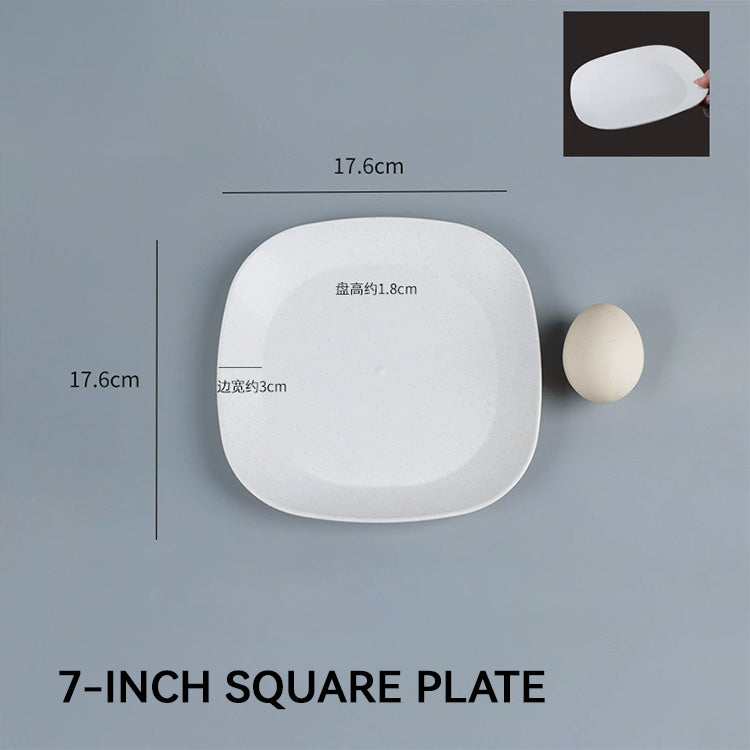 Eco-Friendly Rice Husk Lotus & Square Plates Biodegradable Dinnerware