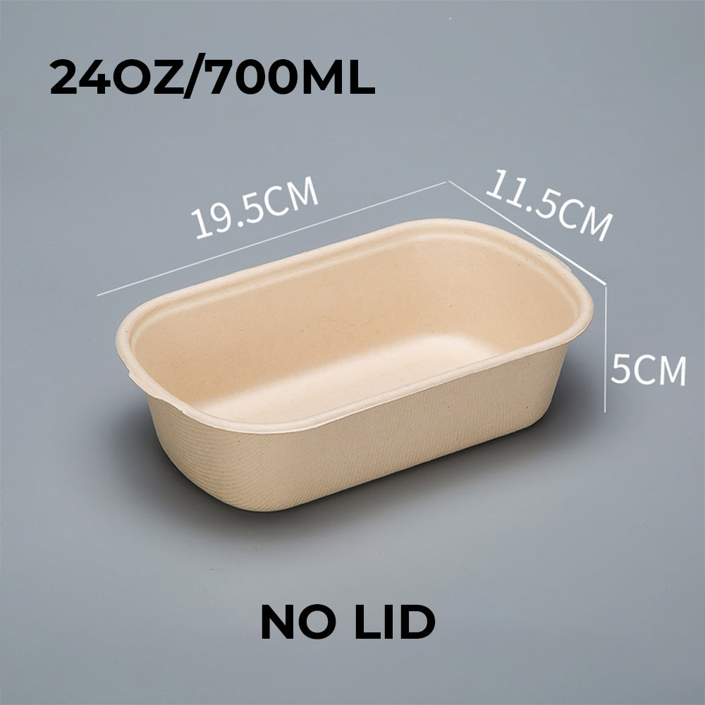 Disposable Paper Pulp Takeout Containers - Multi-Size Options 500ml-1000ml 丨 800 pcs